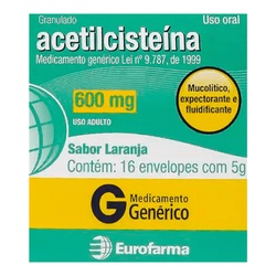 Acetilcisteina 600mg 16 Saches Eurof Gen