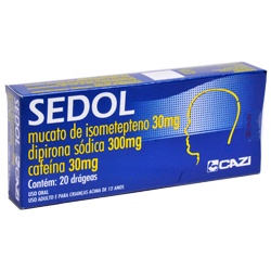 Sedol 20cp Dipirona+isomet+cafeina