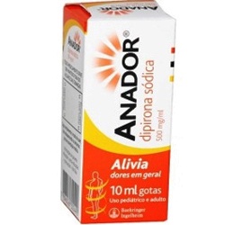 Anador 500mg 10ml Gotas Dipirona Sodica