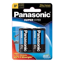 Pilha Panasonic Grande D 2 Unid Comun