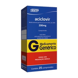 Aciclovir 200mg 25cp Teuto Generico