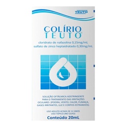 Colirio Teuto 20ml Nafazolina+zinco+