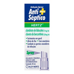 Anti Septico Hertz Spray 50ml Lidocaina+