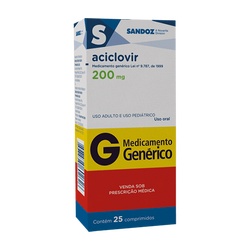 Aciclovir 200mg 25cp Sandoz Generico