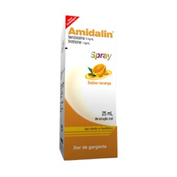 Amidalin Spray Laranja 25ml Benzidamina
