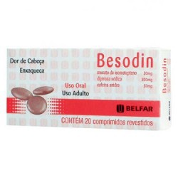 Besodin 20cp Dipirona+cafeina+isometepte