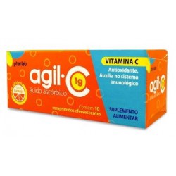 Agil 1g 10cp Eferv Vit C Laranja Sem Acu