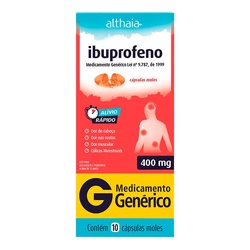 Ibuprofeno 400mg 10caps Gel Mole Alth Ge